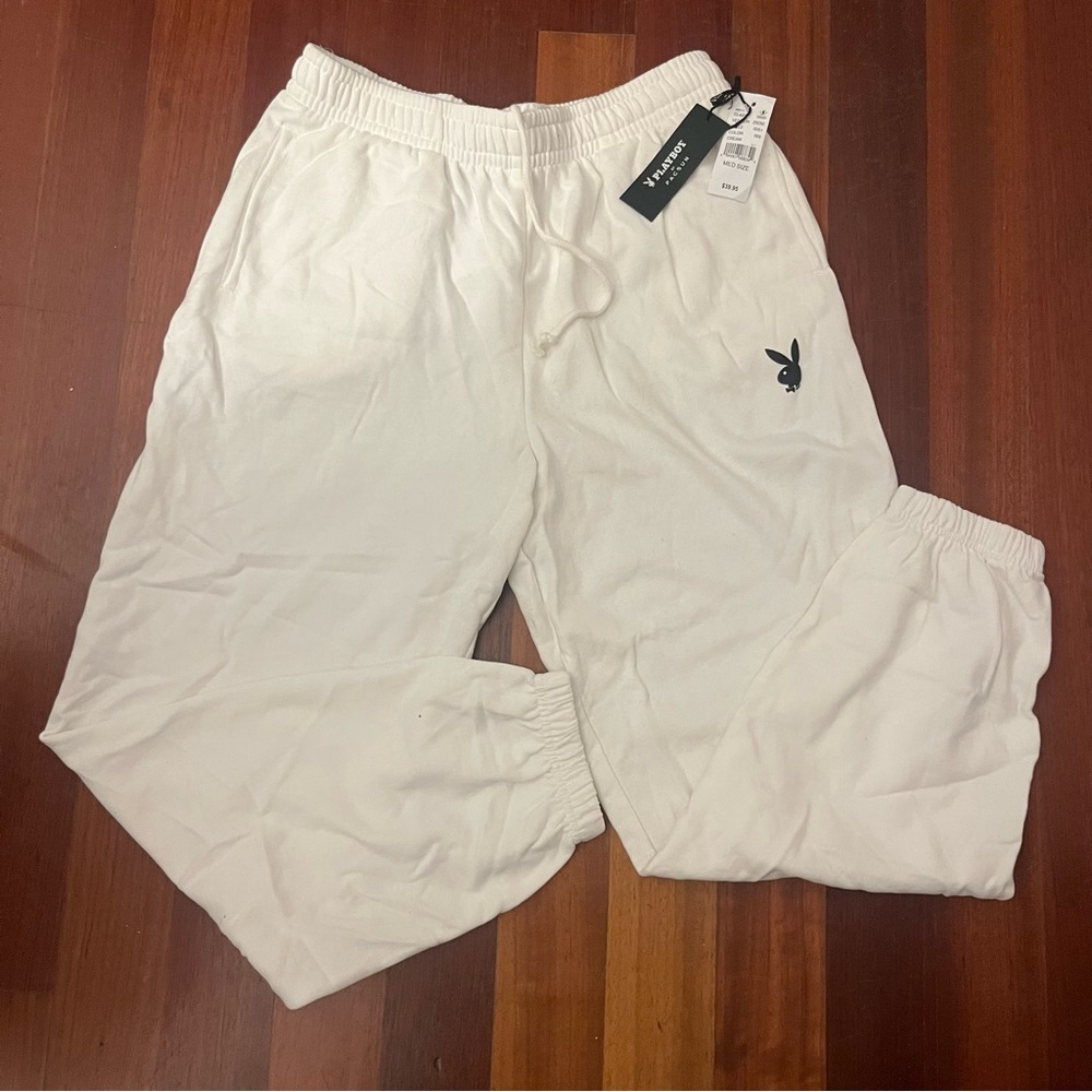 Playboy White Sweatpants